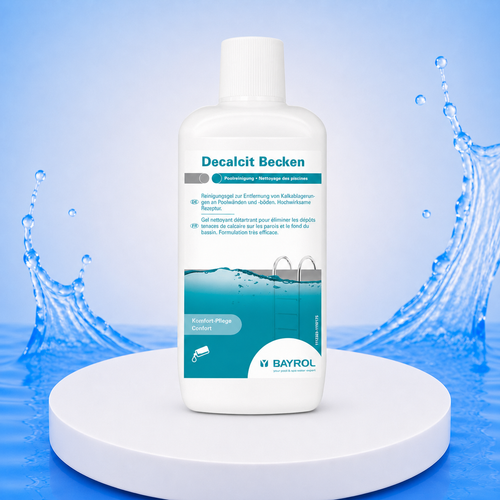 BAYROL Decalcit Becken 1 L – Produktbild auf PVC Plattform