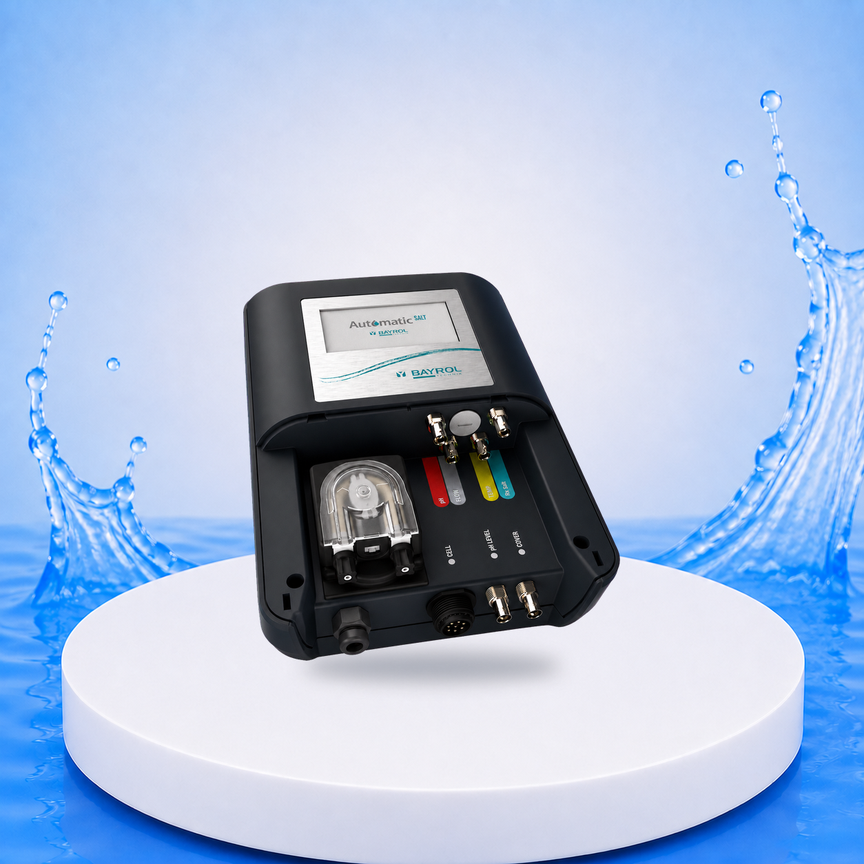 Bayrol Automatic Salt AS7 WiFi – Ansicht 4 auf einheitlicher PVC-Plattform