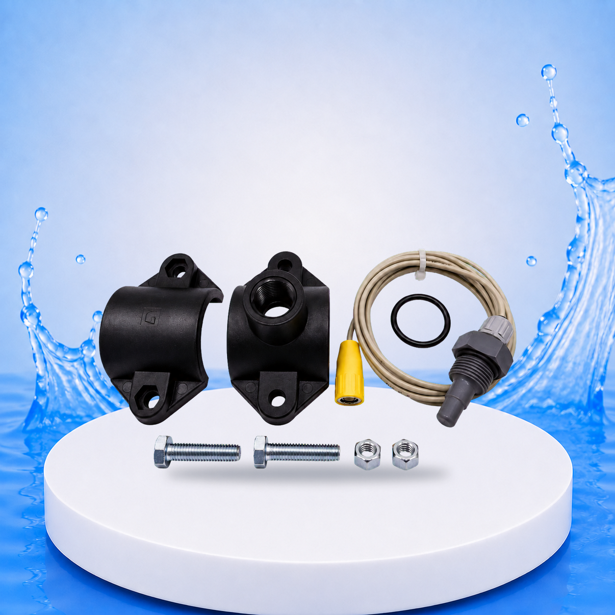Bayrol Temperatursensor Kit – Ansicht 1 auf einheitlicher PVC-Plattform