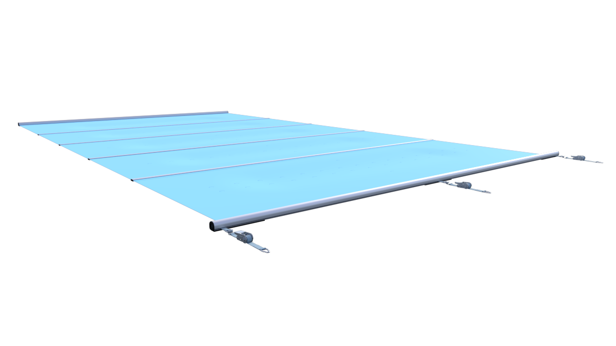 LiderPool Sicherheitsabdeckung FLAT-SECTION ohne Kantenverarbeitung – Maßanfertigung – pro m² – Farbe Blau