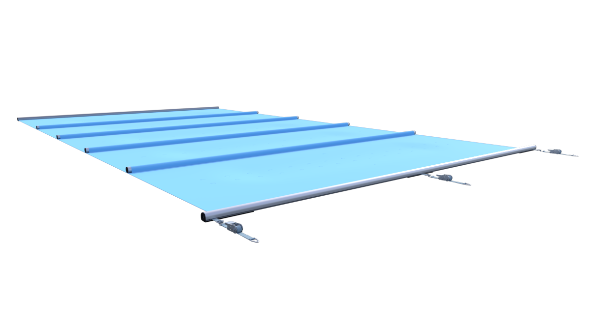 LiderPool Sicherheitsabdeckung TUBE mit Keder – Maßanfertigung – pro m² – Farbe Blau