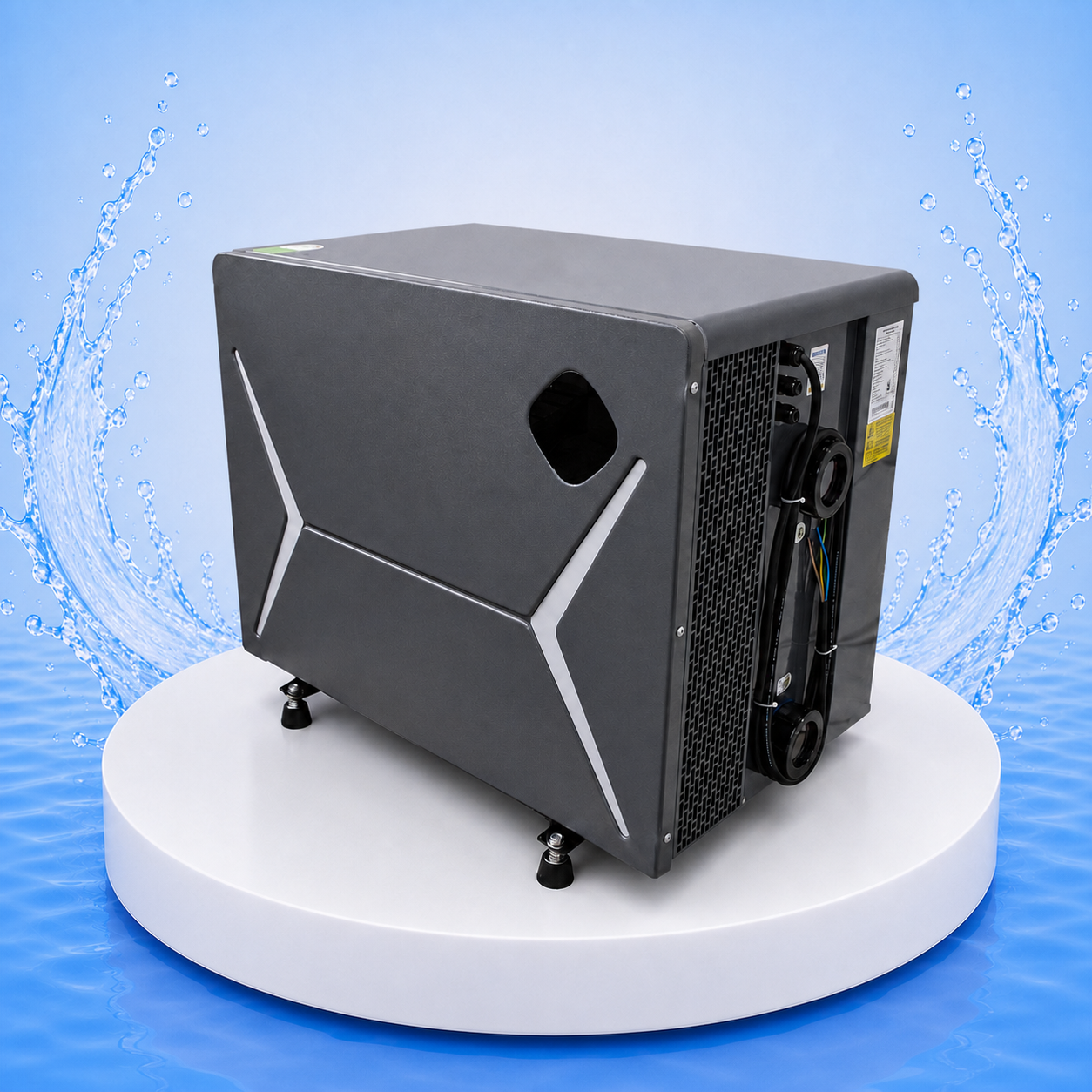 Mr. Perfect Wärmepumpe 16,8 kW – Detailansicht auf PVC-Plattform