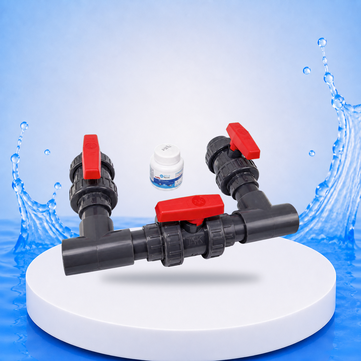 Bypass-Set für Wärmepumpen & Dosieranlagen Ø 50 mm auf einheitlicher PVC-Plattform