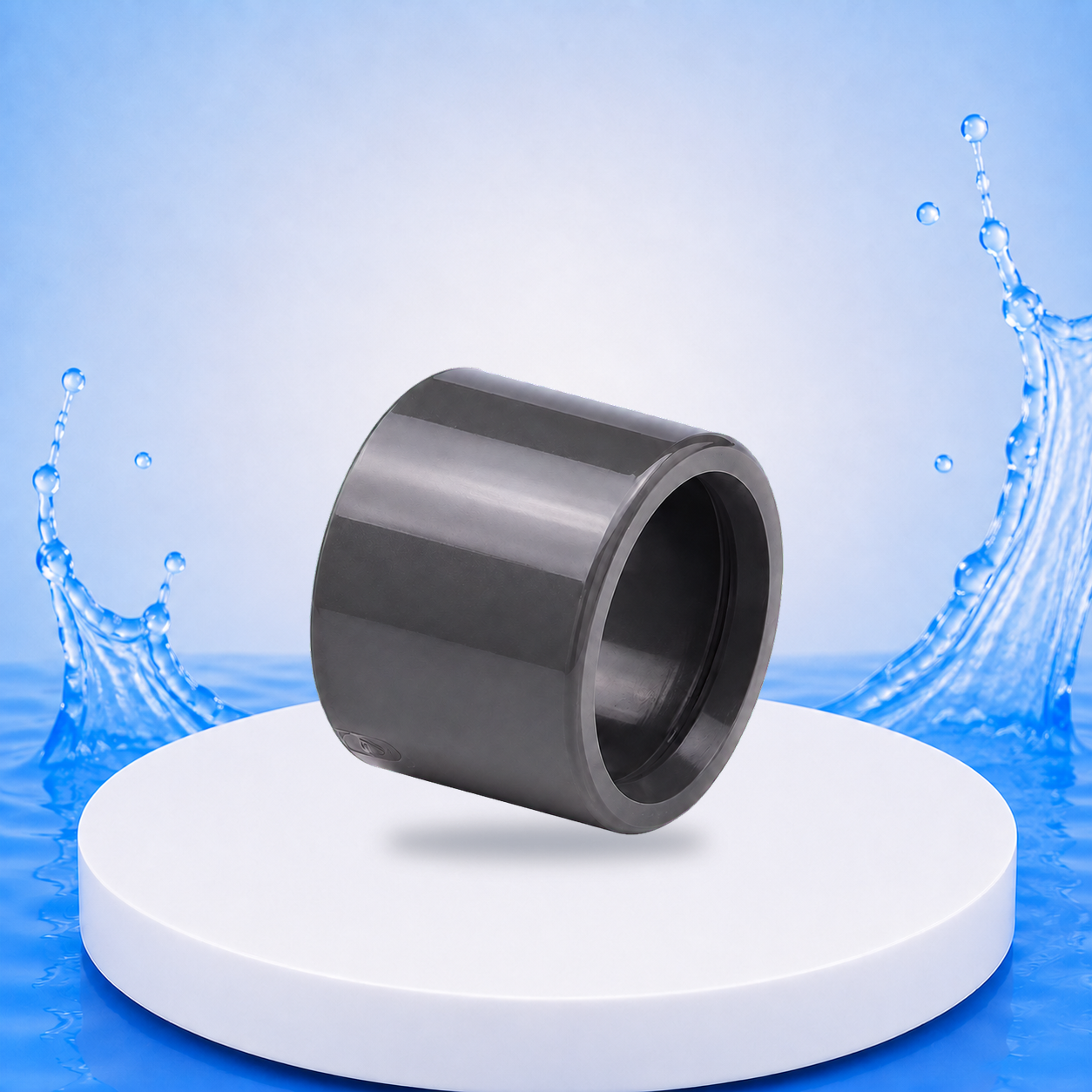 PVC Reduziermuffe D63 x D50 auf einheitlicher PVC-Plattform